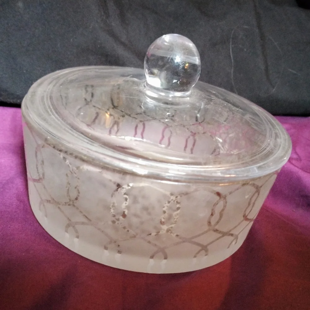 Glass Vanity Powder Dish